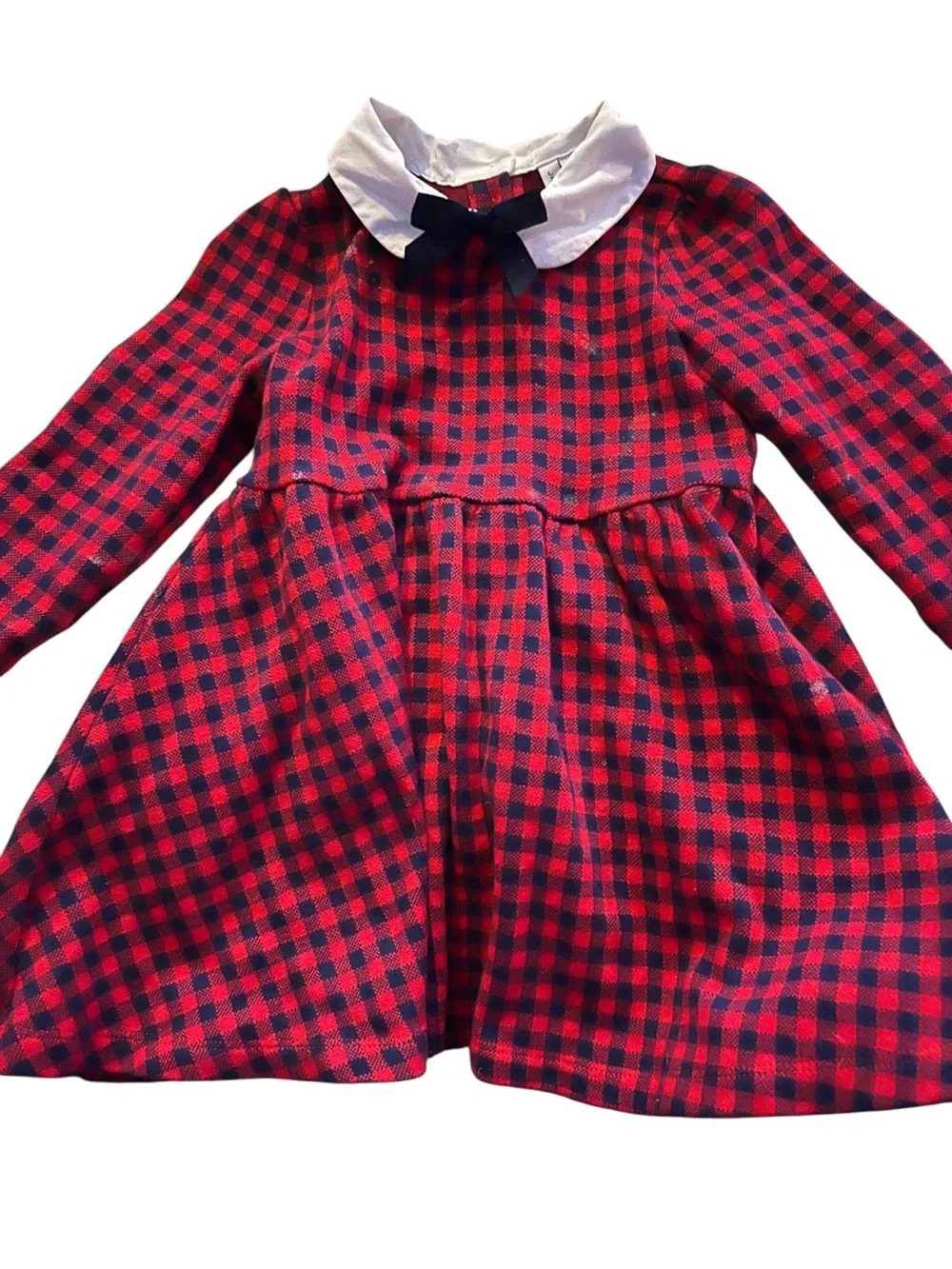 Janie and Jack Red Plaid Holiday Dress - Size 2T